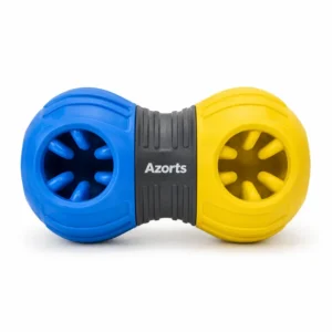 Azorts Interactive Dual-End Chew Dog Toy – Durable Rubber Treat Dispensing & Dental Cleaning Toy for Medium and Large Dogs