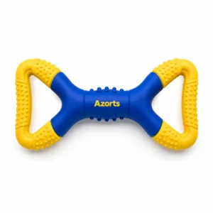 Azorts Interactive Dual-Grip Tug Dog Toy – Durable Rubber Pull & Chew Toy for Medium and Large Dogs